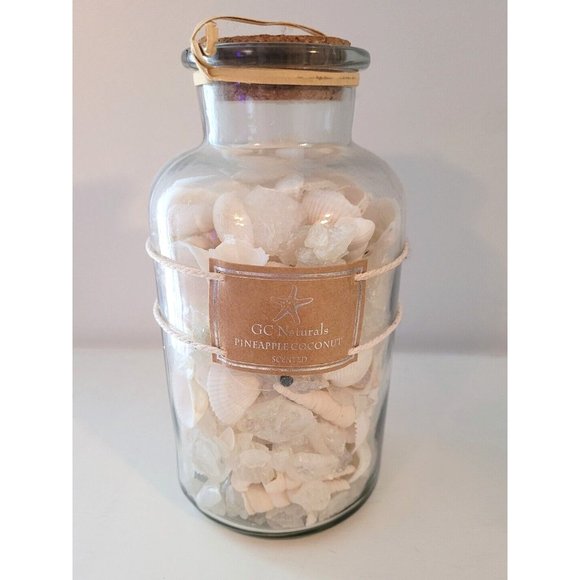 Pineapple Coconut Scented Seashell Jar Home Decor - Picture 1 of 4